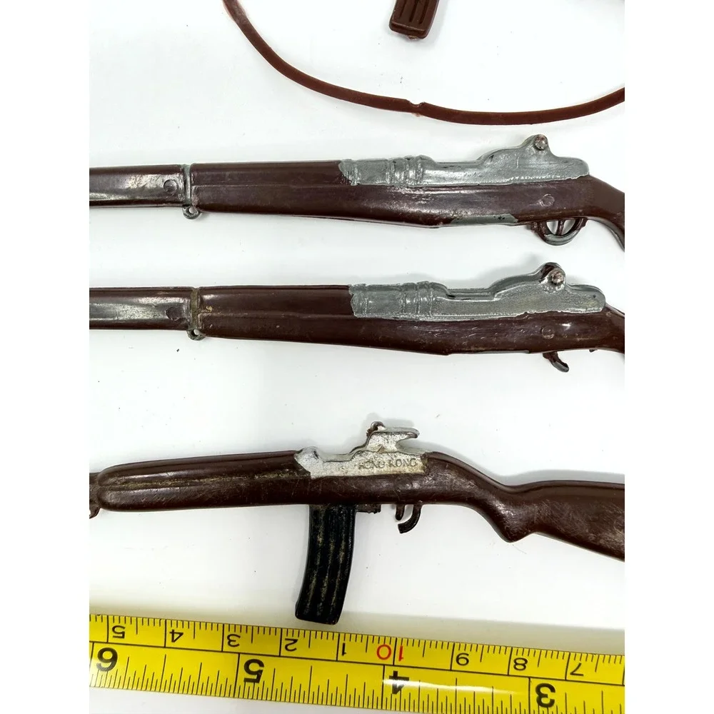 Vintage GI Joe Accessories Lot 4 Rifles M1 Garand Carbine 12 Inch Figures Hasbro